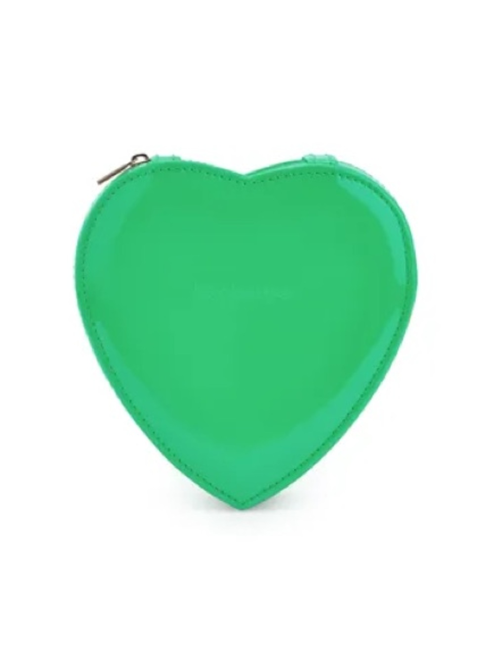 Heart-Shaped Glossy Green Jewelry Box